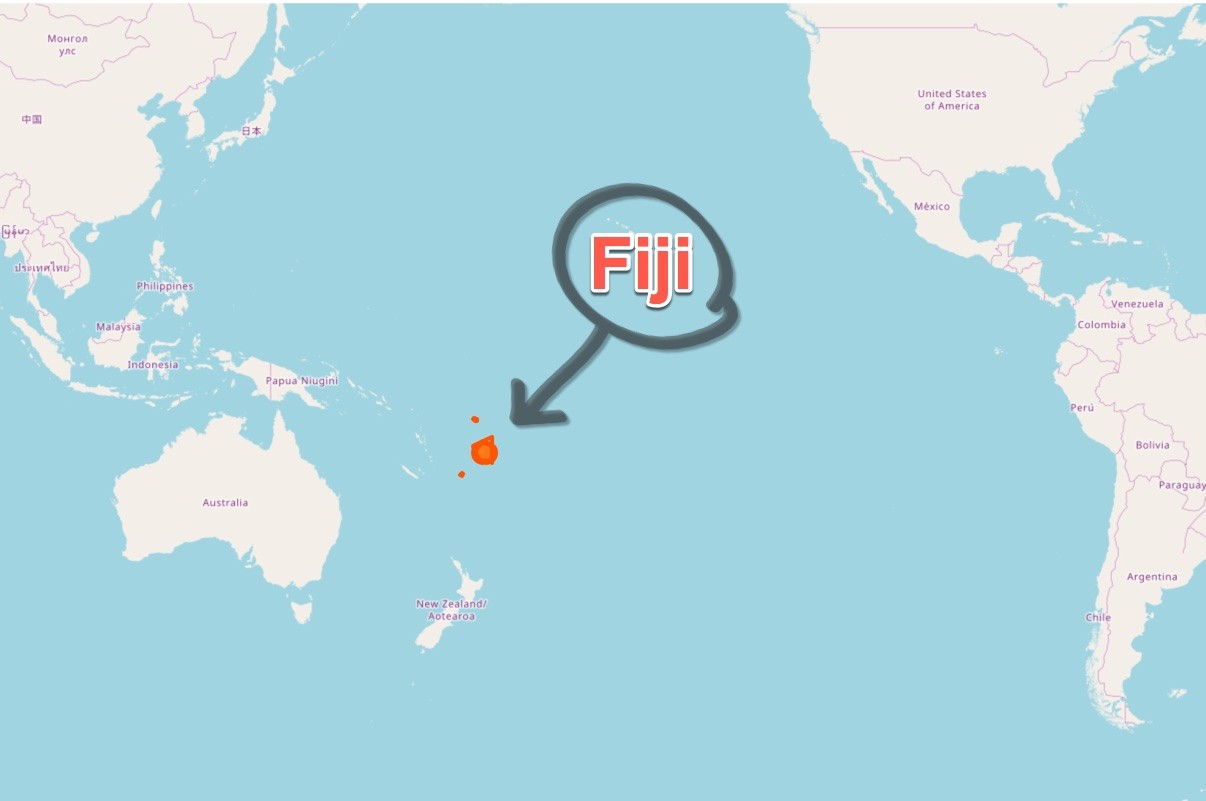 Fiji On World Map 
